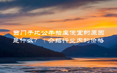 西门子比公牛插座便宜的原因是什么？（介绍行业内的价格战）