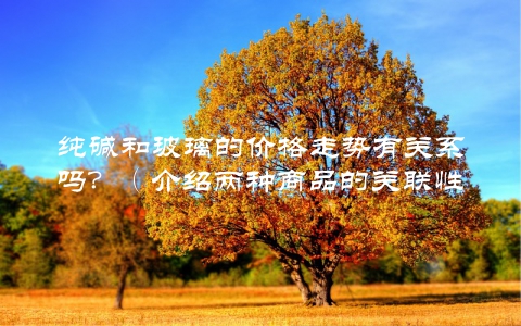 纯碱和玻璃的价格走势有关系吗？（介绍两种商品的关联性）