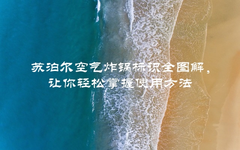 苏泊尔空气炸锅标识全图解，让你轻松掌握使用方法