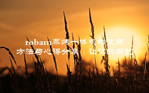 robam蒸烤一体机的使用方法与心得分享（让你的厨艺更上一层楼）