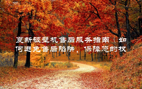 夏新破壁机售后服务指南（如何避免售后陷阱，保障您的权益）