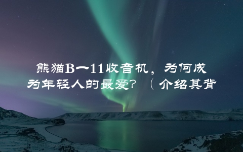 熊猫B一11收音机，为何成为年轻人的最爱？（介绍其背后的营销步骤）