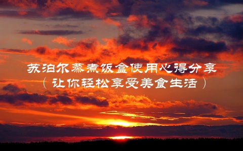 苏泊尔蒸煮饭盒使用心得分享（让你轻松享受美食生活）