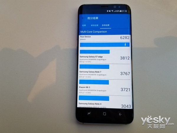 亲测三星Galaxy S8跑分 骁龙835性能又逆天