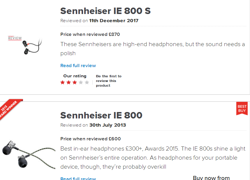 耳机圈史上最老司机终于翻车 WHAT HIFI狂怼森海塞尔旗舰IE800S