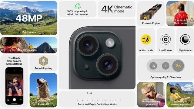 苹果发布iPhone 15/15 Plus：标配4800万像素主摄