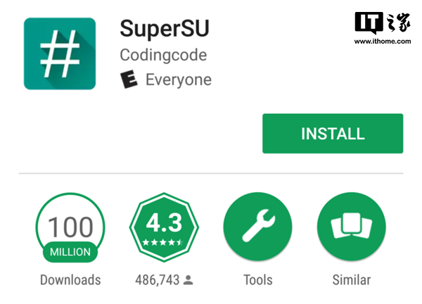 全球第一当之无愧：Root权限管理工具SuperSU下载量超1亿