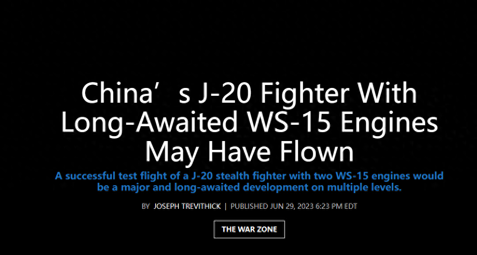 美媒:歼-20将成为全球动力最强战斗机,化身美军最大空中威胁?