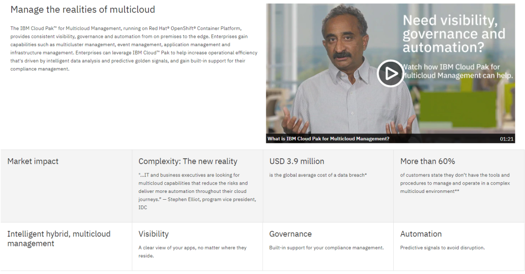 IBM的多云管理平台