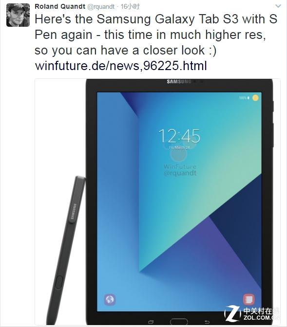 600刀起?三星Galaxy Tab S3新谍照曝光