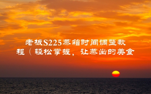 老板S225蒸箱时间调整教程（轻松掌握，让蒸出的美食更加完美）