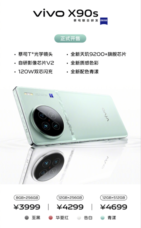 今天正式开售，3分钟看懂vivo X90s手机