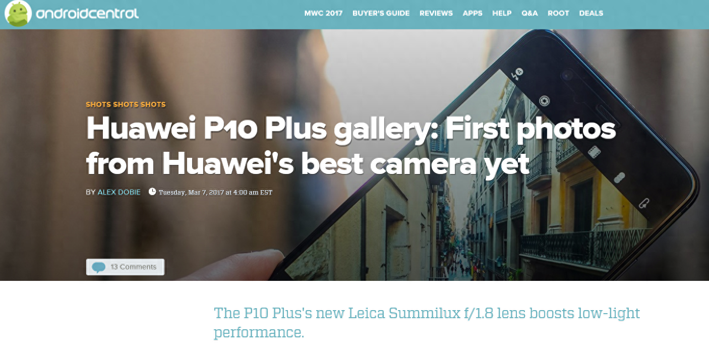 外媒P10 Plus拍照评测:德味溢出屏幕