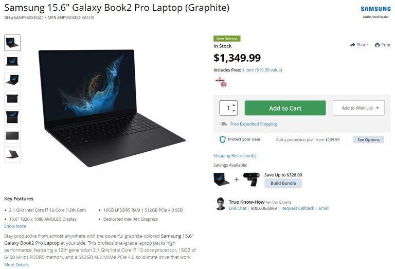 搭载英特尔 Arc 独显的三星 Galaxy Book2 Pro 偷跑:约 8500 元