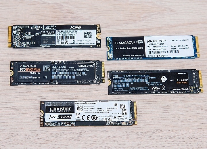 五款速度皆达3000MB/s以上的NVMe M.2 SSD固态硬盘实际测试