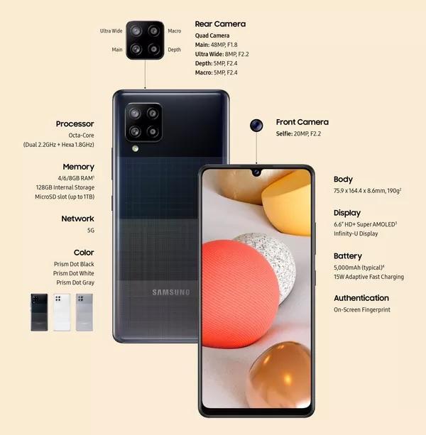 三星发布Galaxy A42 5G入门新机 售约3070元
