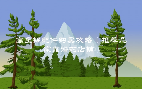 高压锅配件购买攻略（推荐几家靠谱的店铺）