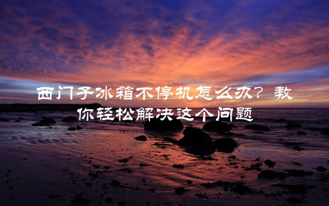 西门子冰箱不停机怎么办？教你轻松解决这个问题