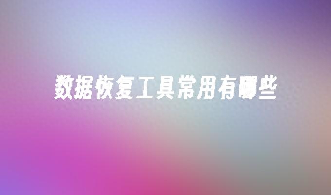 数据恢复工具有哪些?来看看小白数据恢复软件吧