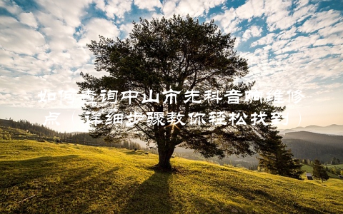 如何查询中山市先科音响维修点（详细步骤教你轻松找到）