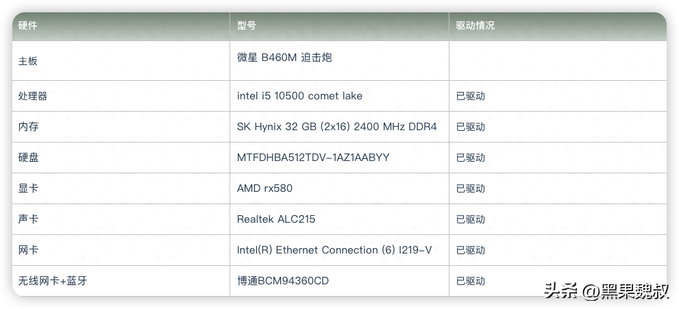 微星 B460M 迫击炮 intel i5 10500 电脑 Hackintosh 黑苹果efi引导文件