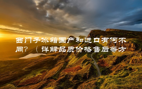 西门子冰箱国产和进口有何不同？（详解品质价格售后等方面）