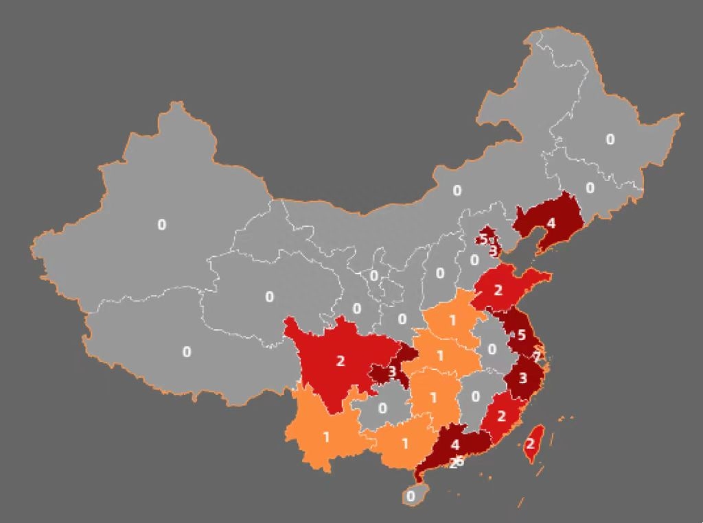 苹果Apple中国门店分布，上海第一，西安居然没有？