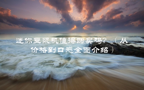 迷你豆浆机值得购买吗？（从价格到口感全面介绍）