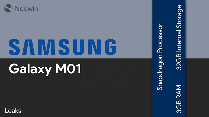三星Galaxy M01入门新机曝光 或采用高通骁龙439处理器