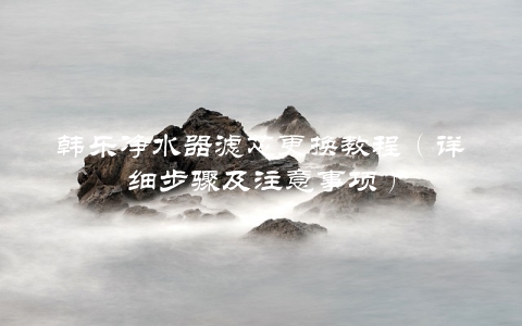 韩乐净水器滤芯更换教程（详细步骤及注意事项）