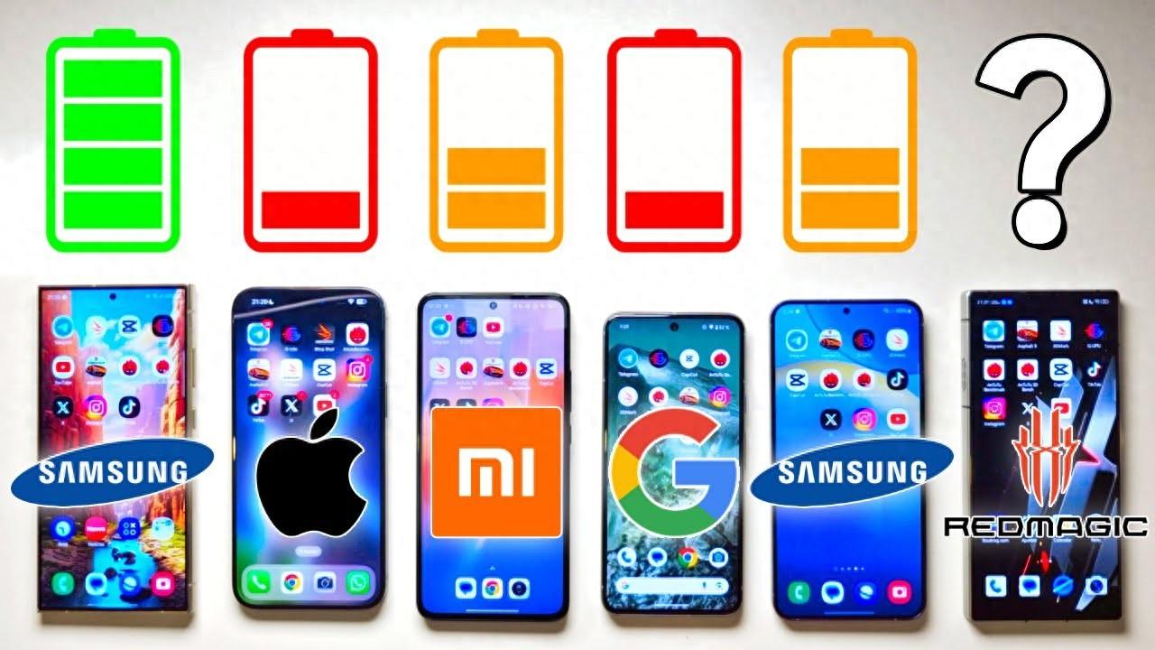 6部手机续航PK:三星S24+第四iPhone15ProMax第五,第一名真强大