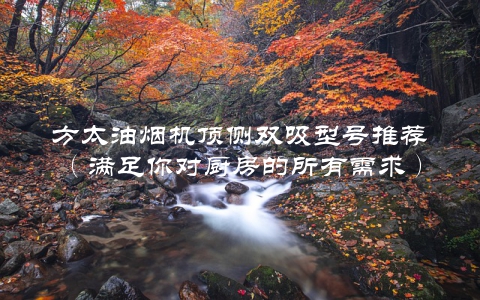 方太油烟机顶侧双吸型号推荐（满足你对厨房的所有需求）