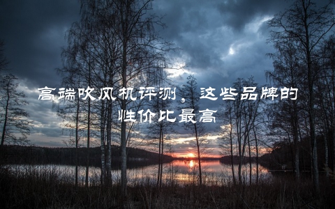 高端吹风机评测，这些品牌的性价比最高