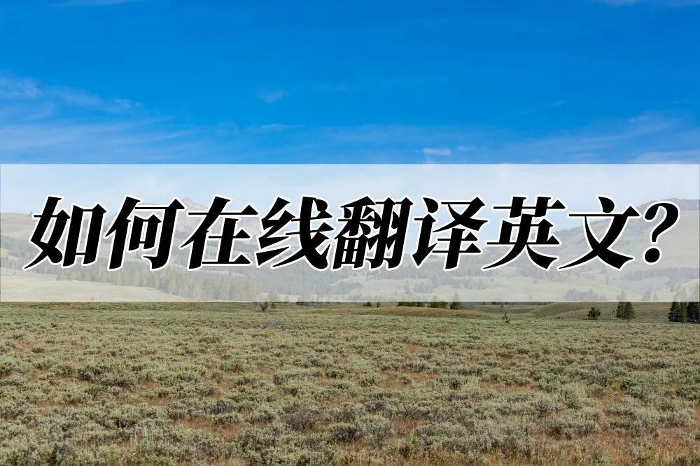 如何在线翻译英文？这三种方法你都知道吗？
