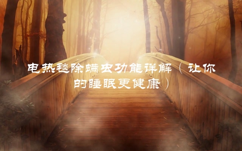 电热毯除螨虫功能详解（让你的睡眠更健康）