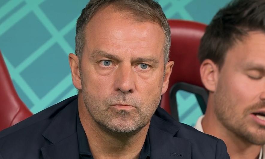 日本2-1反超德国，镜头分别给到弗里克和森保一