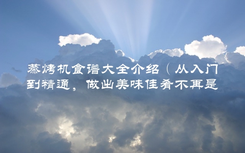 蒸烤机食谱大全介绍（从入门到精通，做出美味佳肴不再是问题）