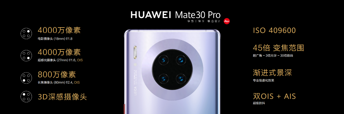 3999元起！华为Mate 30国内发布：拍照依然没对手