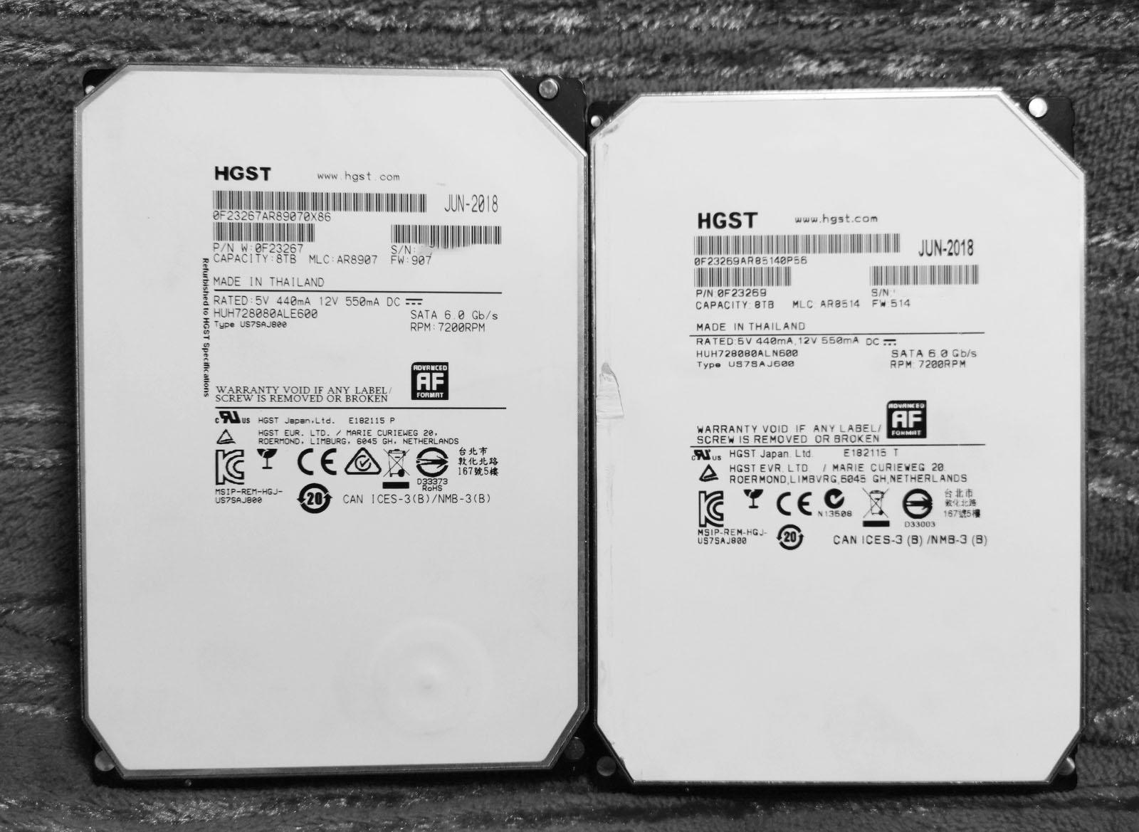 聊聊淘宝便宜硬盘的疗效及日立HGST 8T氦气硬盘