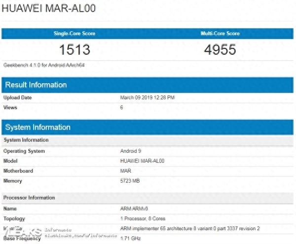 华为nova 4e跑分曝光：多核成绩4955分
