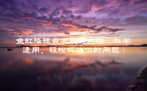 鱼缸降碱最有效的方法（科学适用，轻松解决你的问题）