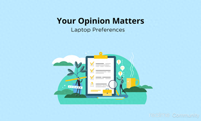 Realme社区调查暗示该公司有意推出一款笔记本电脑