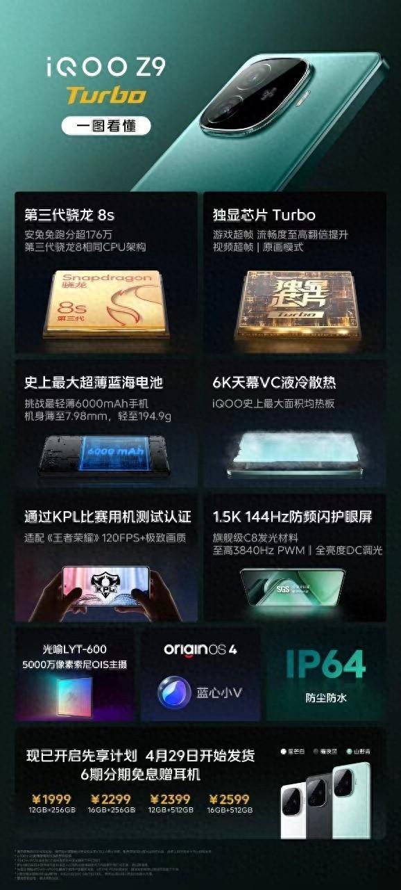 首销价1449元起，一图带你看懂iQOO Z9系列新品
