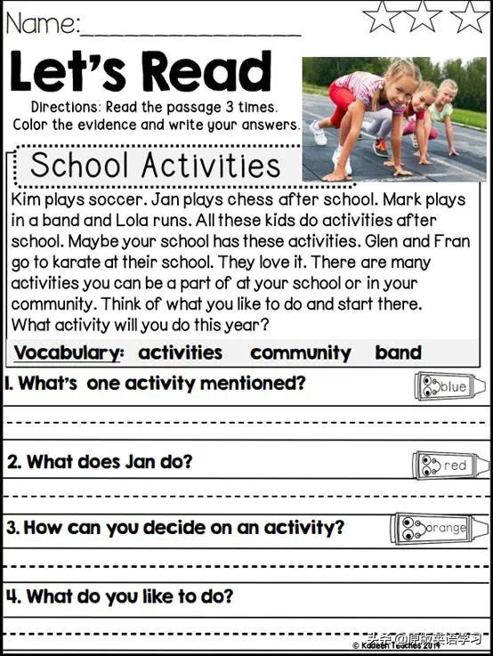 英语原版阅读：School Activities