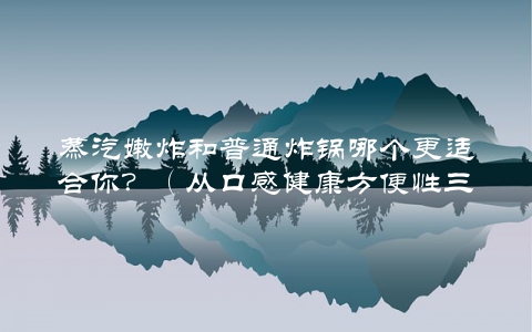 蒸汽嫩炸和普通炸锅哪个更适合你？（从口感健康方便性三方面比较）