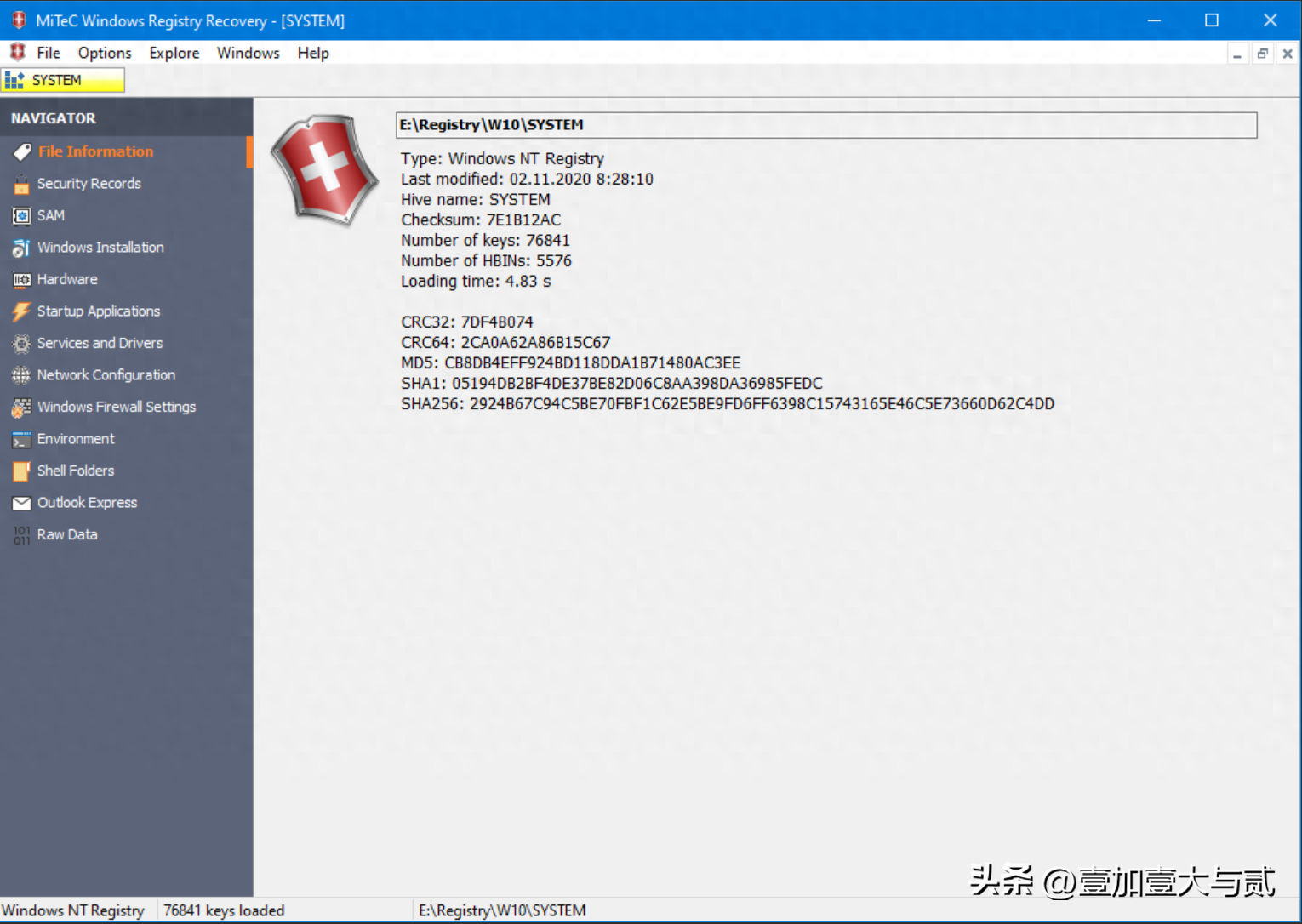 Windows Registry Recovery崩溃机器注册表配置数据恢复注册表备份