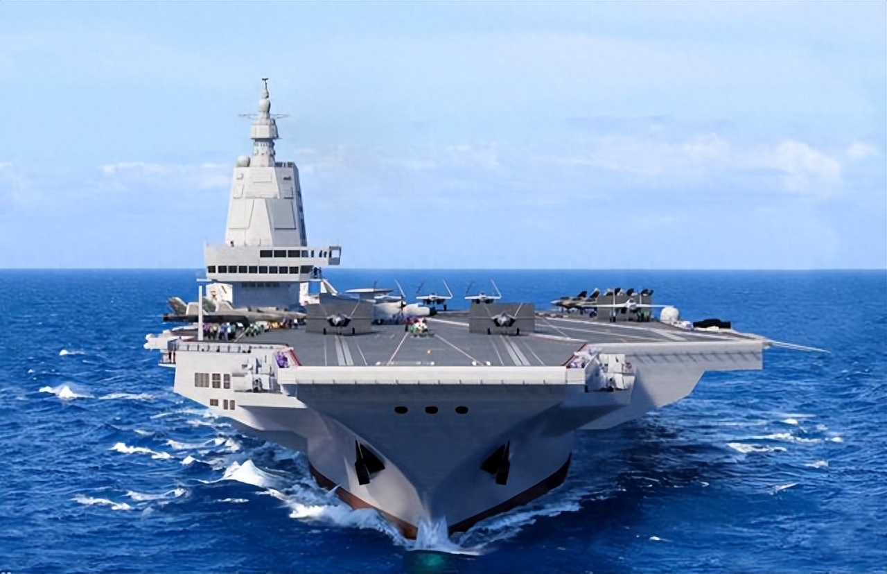 出道即巅峰!中国同时开工两艘新型核航母,排水量均超10万吨级
