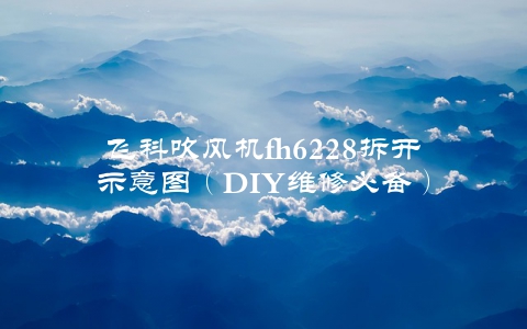 飞科吹风机fh6228拆开示意图（DIY维修必备）
