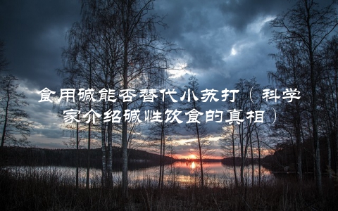 食用碱能否替代小苏打（科学家介绍碱性饮食的真相）