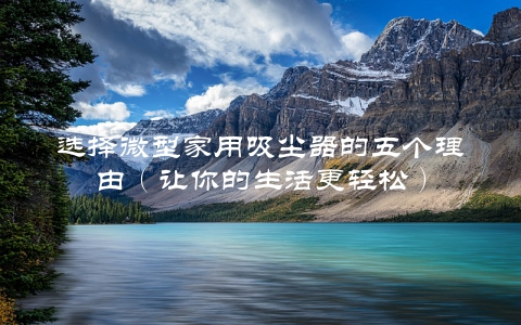 选择微型家用吸尘器的五个理由（让你的生活更轻松）